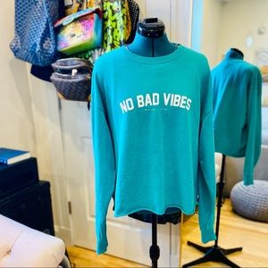 Spiritual Gangster No Bad Vibes Raw Edge Pullover